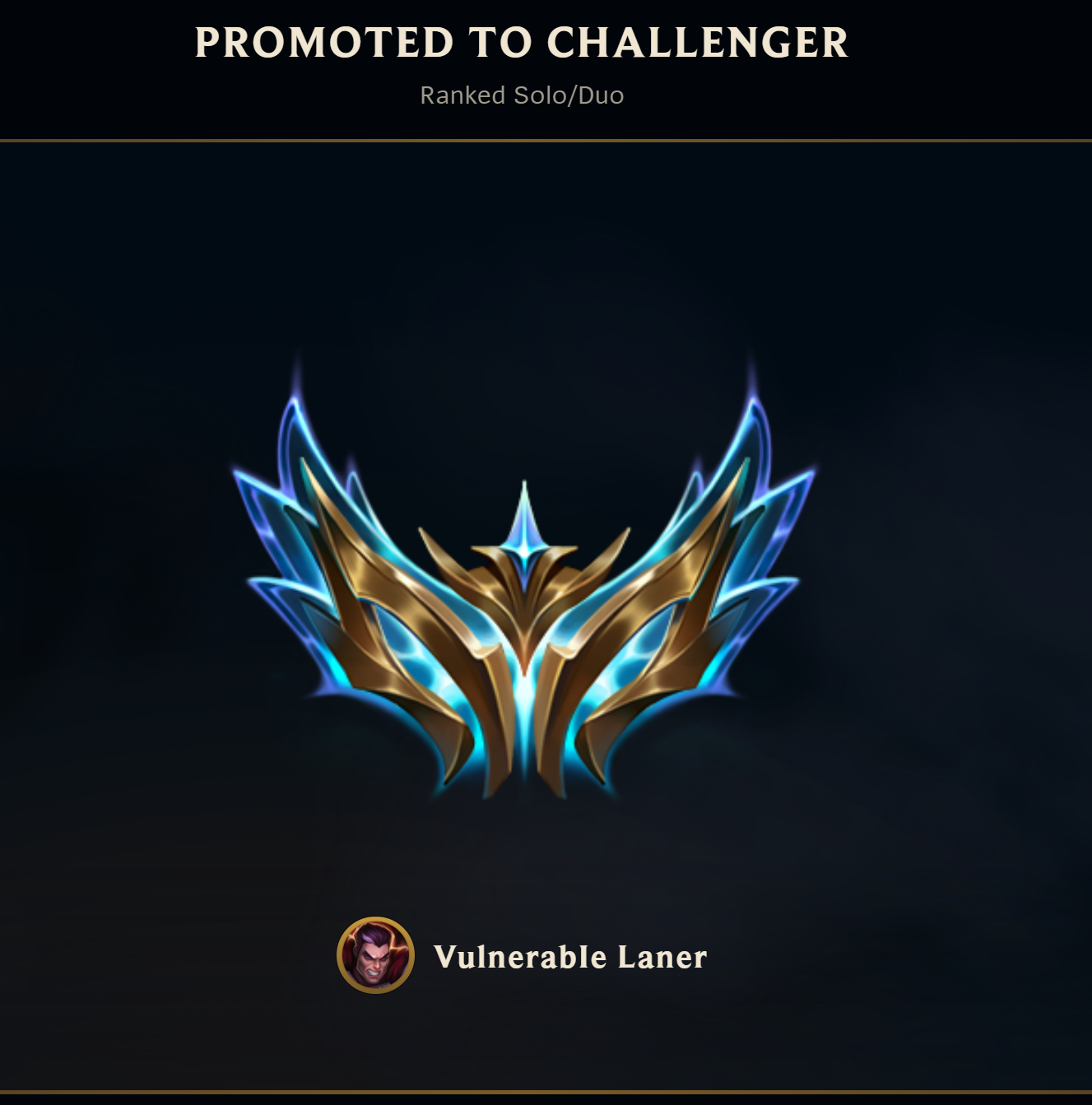 Promoted to Challenger